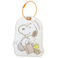 Japan Peanuts Luggage Tag Wire Key Ring - Snoopy & Woodstock : Travel White - 1