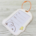 Japan Peanuts Luggage Tag Wire Key Ring - Snoopy & Woodstock : Travel White - 2
