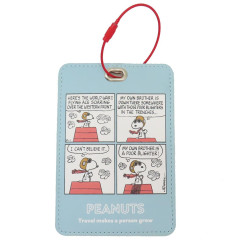 Japan Peanuts Luggage Tag Wire Key Ring - Snoopy & Woodstock : Ace Pilot
