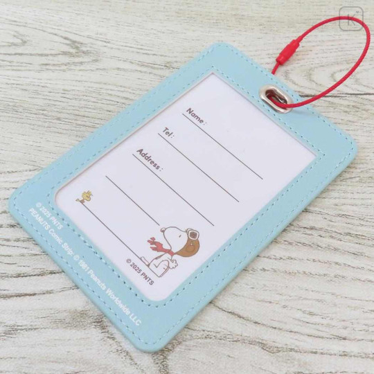 Japan Peanuts Luggage Tag Wire Key Ring - Snoopy & Woodstock : Ace Pilot - 2