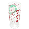 Japan Chiikawa Ice Cream Soda Glass - Chiikawa : Retro Cafe Showa Footed Parfait & Dessert Glass with Floral Design - 2