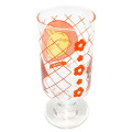 Japan Chiikawa Ice Cream Soda Glass - Usagi : Retro Cafe Showa Footed Parfait & Dessert Glass with Floral Design - 2