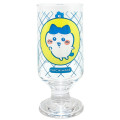 Japan Chiikawa Ice Cream Soda Glass - Hachiware : Retro Cafe Showa Footed Parfait & Dessert Glass with Floral Design - 1