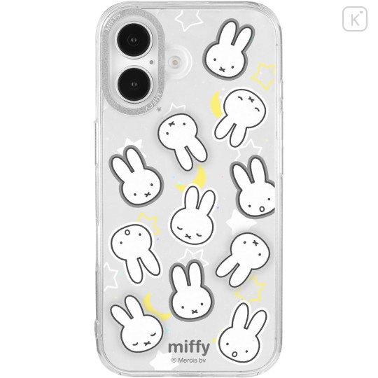 Japan Miffy Camera Frame iPhone 16 Case - Miffy : Face Star Moon Sliver - 1