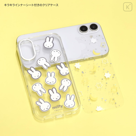 Japan Miffy Camera Frame iPhone 16 Case - Miffy : Face Star Moon Sliver - 3