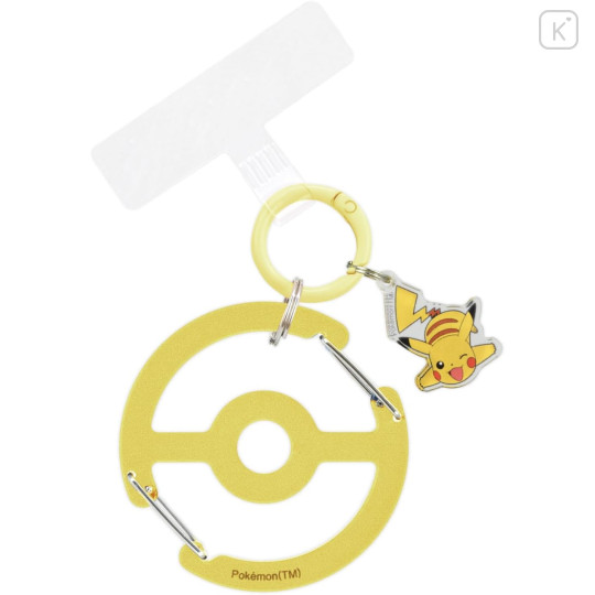 Japan Pokemon Multi Ring Plus with Clear Carabiner - Pikachu - 1