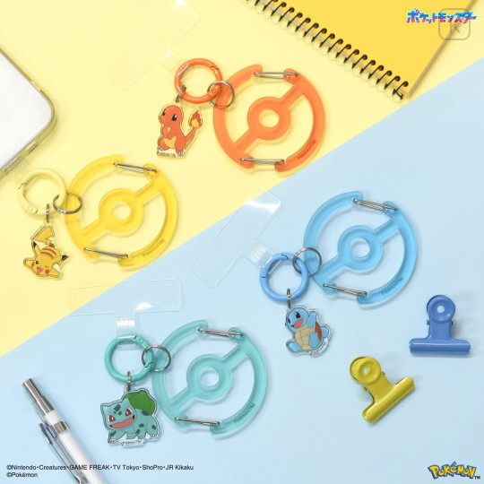 Japan Pokemon Multi Ring Plus with Clear Carabiner - Pikachu - 7