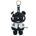 Japan Gloomy Bear Plush Mascot with Carabiner Bag Charm - Gingham Black White - 1