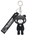 Japan Gloomy Bear Figure Keychain - Black White - 1
