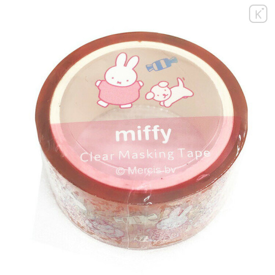Japan Miffy Clear Masking Tape with Aurora Foil - Miffy : Happy Dance - 1