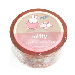 Japan Miffy Clear Masking Tape with Aurora Foil - Miffy : Happy Dance