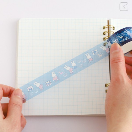 Japan Miffy Clear Masking Tape with Aurora Foil - Miffy : Duck Friend - 3