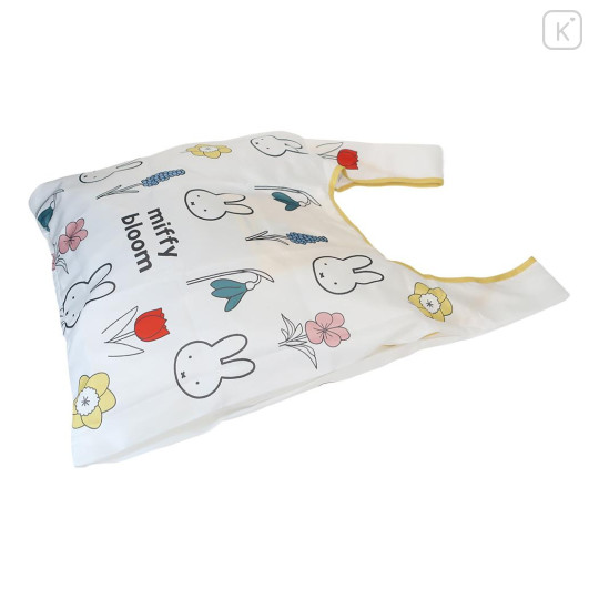 Japan Miffy Eco Shopping Bag With Pocket - Miffy : Flower Bloom - 2
