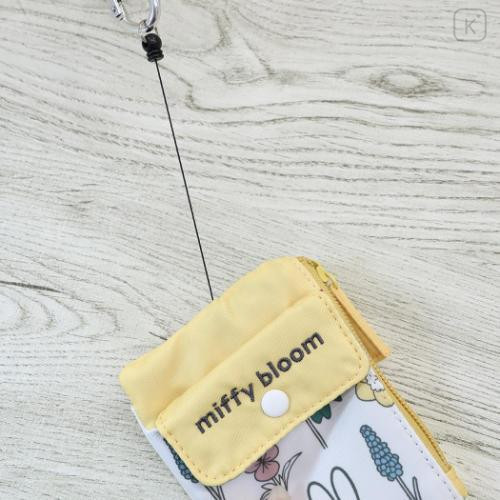Japan Miffy Pass Case Card Holder & Coin Case & Reel - Miffy : Flower Bloom - 5