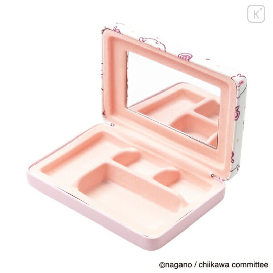 Japan Chiikawa Palm-Sized Accessory Case with Mirror - Chiikawa : Happy - 3