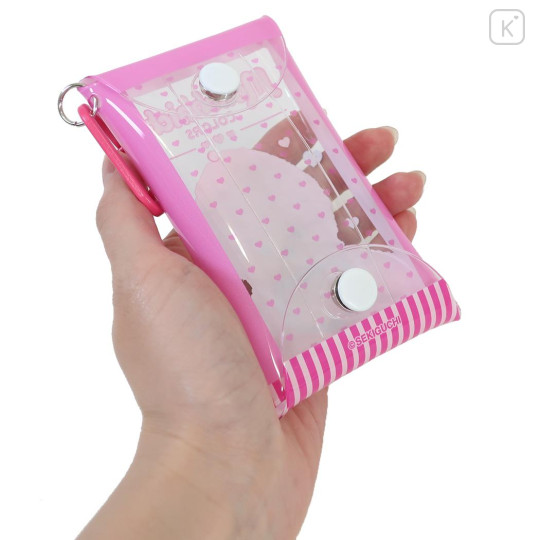 Japan Monchhichi Clear Multi Case with Carabiner (S) - Colors Neon Pink - 2