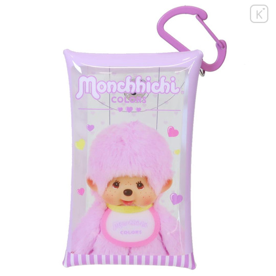 Japan Monchhichi Clear Multi Case with Carabiner (S) - Colors Purple - 1