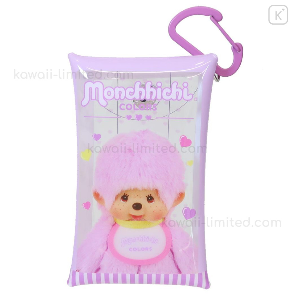 もきち Japan Monchhichi Clear Multi Case with Carabiner (S) - Colors