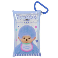 Japan Monchhichi Clear Multi Case with Carabiner (S) - Colors Blue