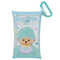 Japan Monchhichi Clear Multi Case with Carabiner (S) - Colors Turquoise