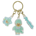 Japan Monchhichi Acrylic Keychain 3 Charm - Colors Turquoise - 1
