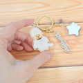 Japan Monchhichi Acrylic Keychain 3 Charm - Colors White - 2