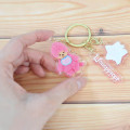 Japan Monchhichi Acrylic Keychain 3 Charm - Colors Neno Pink - 2