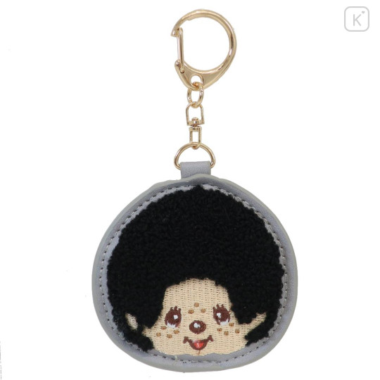 Japan Monchhichi Embroidered Patch Mascot Bag Charm Keychain - Colors Black - 1