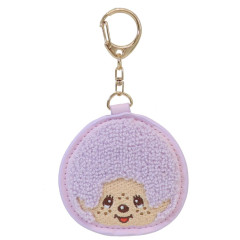 Japan Monchhichi Embroidered Patch Mascot Bag Charm Keychain - Colors Light Purple