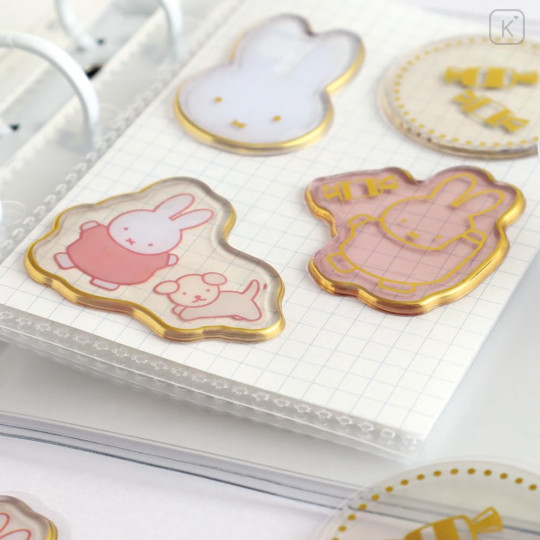 Japan Miffy Wax Style Seal Sticker - Miffy : Dance Gold Foil - 2