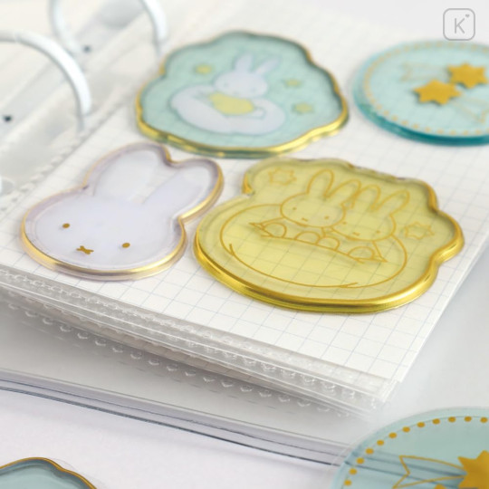 Japan Miffy Wax Style Seal Sticker - Miffy : Star Gold Foil - 2