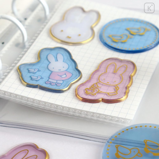 Japan Miffy Wax Style Seal Sticker - Miffy : Duck Friend Gold Foil - 2