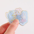 Japan Miffy Wax Style Seal Sticker - Miffy : Duck Friend Gold Foil - 4
