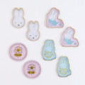 Japan Miffy Wax Style Seal Sticker - Miffy : Flower Gold Foil - 3