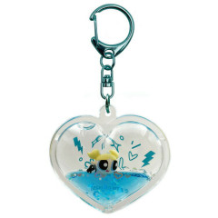 Japan The Powerpuff Girls Floating Sequins Keychain - Bubbles Fight