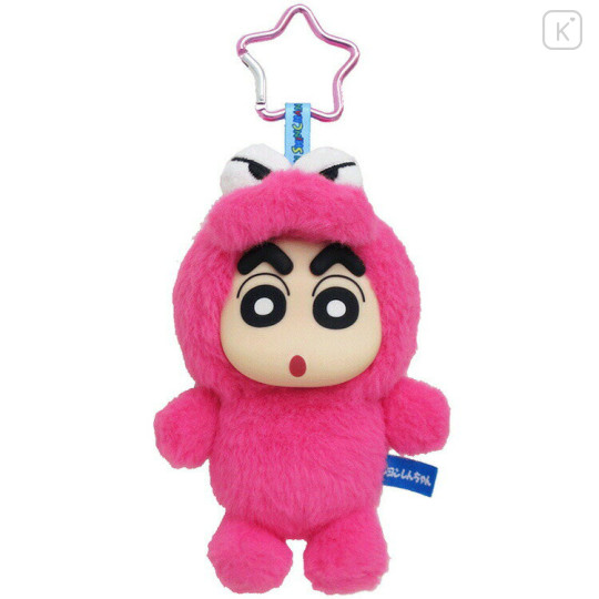 Japan Crayon Shin-chan Plush Mascot Keychain - Shinnosuke Nohara : Fine Face Costume Choco - 1