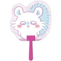 Japan Chiikawa Plastic Die-cut Hand Fan - Momonga : Happy Say Hi - 1