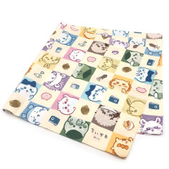 Japan Chiikawa Water-Repellent Furoshiki Wrapping Cloth - Ichimatsu Pattern Friends