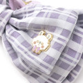 Japan Chiikawa Mascot Hair Claw Clip - Momonga : Fluffy Ribbon Gingham - 3