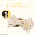 Japan Chiikawa Mascot Hair Claw Clip - Usagi : Fluffy Ribbon Gingham - 3