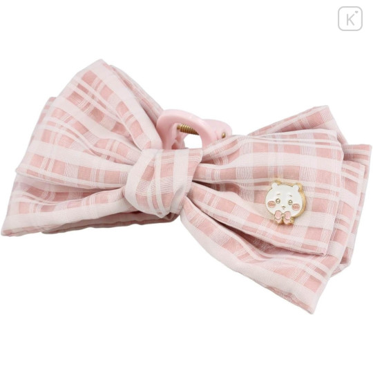 Japan Chiikawa Mascot Hair Claw Clip - Chiikawa : Fluffy Ribbon Gingham - 1