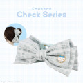 Japan Chiikawa Mascot Hair Claw Clip - Hachiware : Fluffy Ribbon Gingham - 3