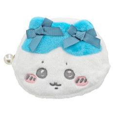 Japan Chiikawa Face Cosmetic Pouch - Hachiware : Ribbon