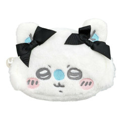 Japan Chiikawa Face Cosmetic Pouch - Momonga : Ribbon