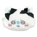 Japan Chiikawa Face Cosmetic Pouch - Momonga : Ribbon - 1