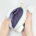 Japan Chiikawa Face Cosmetic Pouch - Momonga : Ribbon - 3