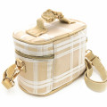 Japan Chiikawa Vanity Pouch Crossbody Shoulder Bag - Usagi : Ribbon Gingham - 2