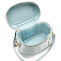 Japan Chiikawa Vanity Pouch Crossbody Shoulder Bag - Hachiware : Ribbon Gingham - 3