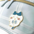Japan Chiikawa Vanity Pouch Crossbody Shoulder Bag - Hachiware : Ribbon Gingham - 4