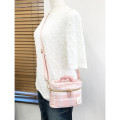 Japan Chiikawa Vanity Pouch Crossbody Shoulder Bag - Chiikawa : Ribbon Gingham - 5